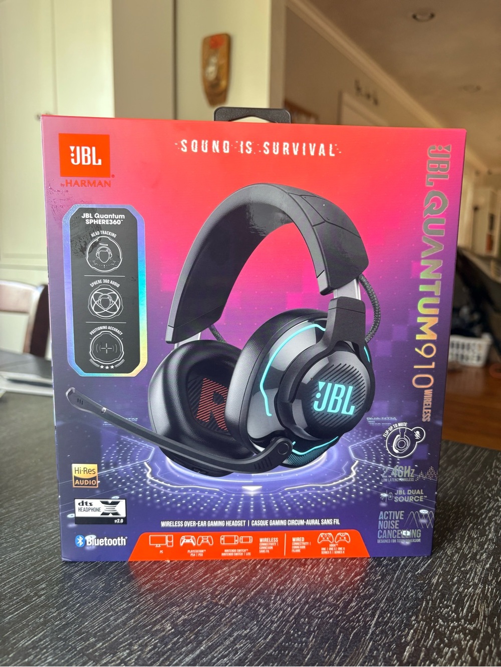 NWT JBL Quantum 910 Wireless Gaming Headset ANC Bluetooth Black